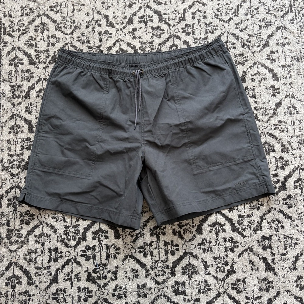 CC Filson Dry Falls Shorts Men Sz XL Serve Faded Black Cotton Outdoor Work